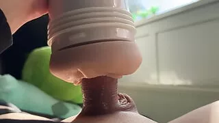 A Quickie In My Fleshlight And Cumming Twice