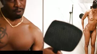 MODERN-DAY SINS - Horny Olivia Jay Masturbating In Shower Caught Bestie's Pervert Boyfriend Peeking