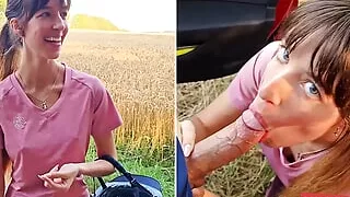 Layla von Hohensee sucks dick outdoors in nature - MyDirtyHobby