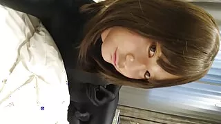 A cross-dressing boy is restrained and rubbed in a massage chair in an embarrassing appearance