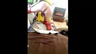 Diana plays with her plug