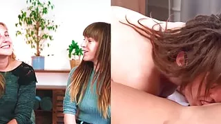 Ersties - The two Saarlanders Kate and Nicky F. lick each other's