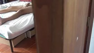 Voyeur Stepmom Watching Her Stepson Masturbate Before She Helps Him