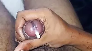 Sissy Gauri cums own face