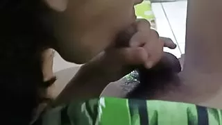 Fucking a pregnant girl while sucking cock