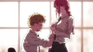 Chainsaw-Man Seduced Blonde Boy At Work - Hentai Uncensored