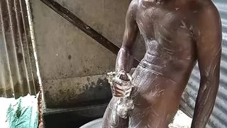 Black gay sex video in bathroom