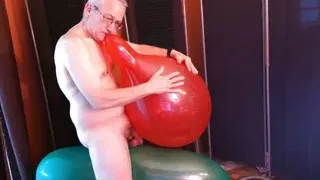 119) Blimp Shaped and Big Round Balloons JO Non-Pop with Daddy