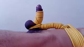 (BONDAGE) Shibari Tutorial 02 - Hip Harness embracing the cock!