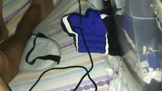 My GF jerking off my big cock and make it cum hard