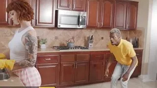 BRAZZERS - Stunning Redhead Sidney Summers Tries To Clean Up But Her Bf Damion Has Some Naughty Plans In Mind