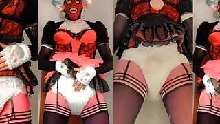 Sissy diaper doll wetting several diapers compilation - ElisaSecrets69