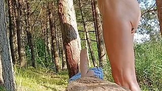 Enjoying anal masturbation outdoors in my favorite place.
