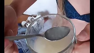 Special Freezed Cum Playing and Swallowing