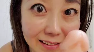 Japanese MILF Playing with Her Favorite Dildo