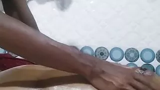 Desi Aunty Oiled Body Rubbing