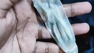 Indian desi solo boy hard fucking in the pillow . Jerk off with condom and big cum out