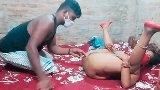 Indian Hot Bhabhi and Young Dever Fucking Fully Shaving Pussy - Couple Sex