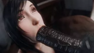 Tifa Gives The Best Head Worship Sucking Mandingo Cock