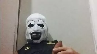 Clown Art Getting Ready for Halloween