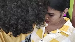 Vaishnavy shirt open and red bra show romance with Sharun Raj, Mallu couple dress open romance, Hot boobs kissing romance