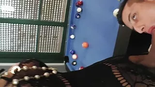 Roberta and Natalia: billiards lessons and buggered