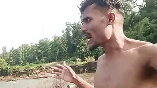 Desi hunk jordiweek big cock show in  place outdoor fun