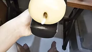 Masturbating till I have sex(day 9) - Training to fuck standing(Lovense Solace Pro)