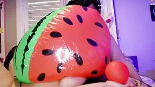 Couple looner have sex and inflate ballon