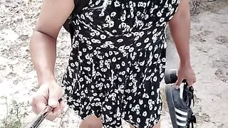 Sexy Shemale Walks In Public In Minidress And Violet Heels Cute Hot Slut