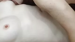Young Husband Licks and Bites His Busty Wife's Hard Nipples