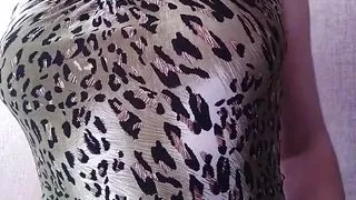 Horny Girl Playing on Webcam with Her Natural Tits and Hard Nipples - Awesome Solo Masturbation