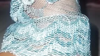 Asian Crossdresser Satin National Gown Cum Pleasure