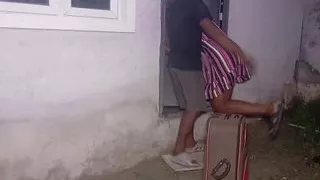 My neighbor chase his cheating wife out of the house at night so I let her stay in my house for the nightwe did doggy