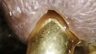 How to pissing with BIG PA rings. 0gauge with pissing.