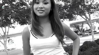 The Naughty Asian Babe Got Picked up and Then Taken Into an Intense Interracial Threesome