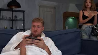 Stretched Busty Step Sister's Tight Pussy When She Saw My Huge Cock