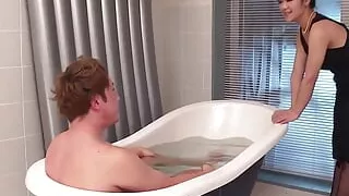 Busty Anju Akane produces a killer crazy XXX spectacle in the tub, finish with filthy Japn.