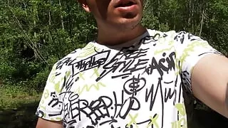 Turned on in the Forest: Caught by the Landowner While He Touches Himself