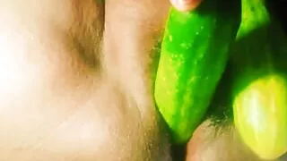 Indian village house wife Fucking with cucumber ????