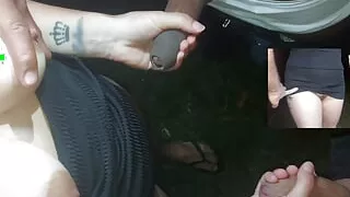 I took two dicks after the party, they fucked me on the side of the road