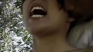 Hung Black Military Man Excitedly Gives the Asian Brunette an Incredibly Intense Outdoor Ass Fucking