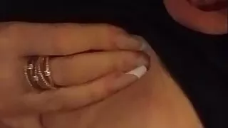 Spit dripping onto nips