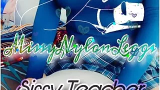 MissyNylonLeggs - Sissy Teacher Pillow Humping