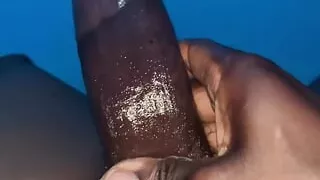 BBC Curved Dick Jerk off in a Storeroom