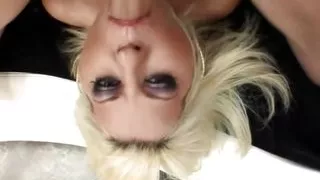 EURO Gang Blow, with Blonde  Antynia LaRouge and these 4 fuckers focused on face 3