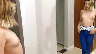 Sexually Tearing Pantyhose and Masturbating