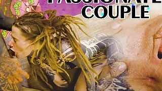 Tattooed couple hard fucking and anal play