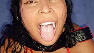 Submissive milf dominated on rooftop outdoors. Facial, blowjob and golden shower