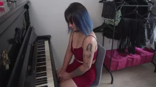 Mira Received A Free Piano Lesson